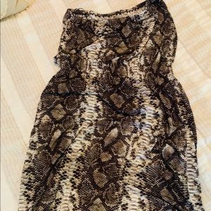 Michael Kors Strapless Dress- Crocodile Sz Med